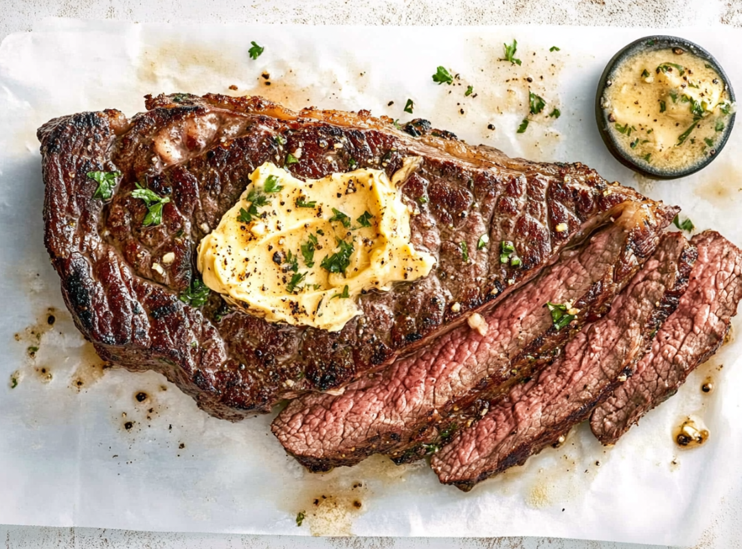 Beef bavette met zelf gemaakte kruidenboter