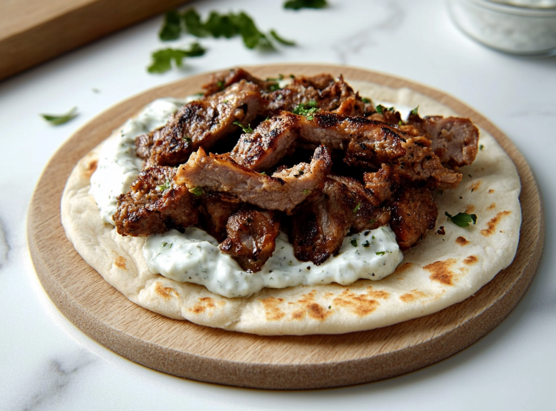 The Spice Club BBQ Gyros met tzatziki