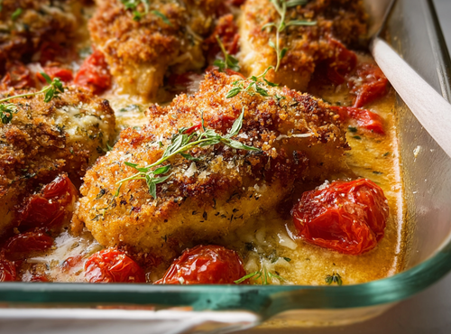 Italiaanse Kip uit de Oven met Tomaat en Parmezaan