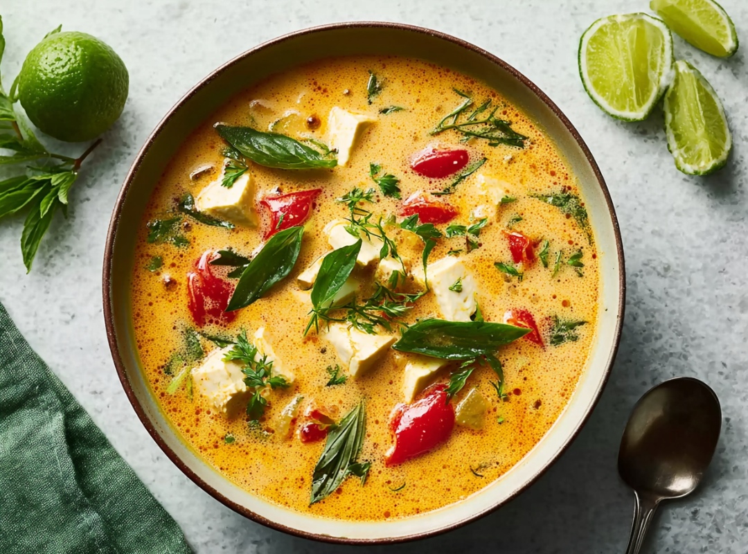 Thaise Curry Soep met Tofu - recept van The Spice Club