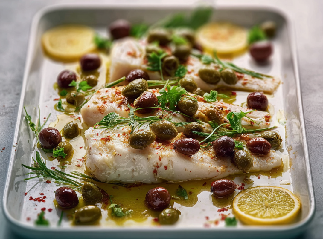 Citroen-Vis met Gember en Olijven