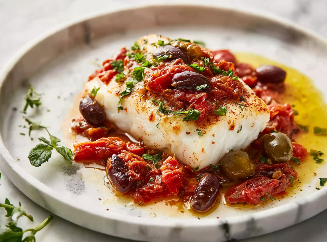 Putanesca Vis met Knoflook Peper