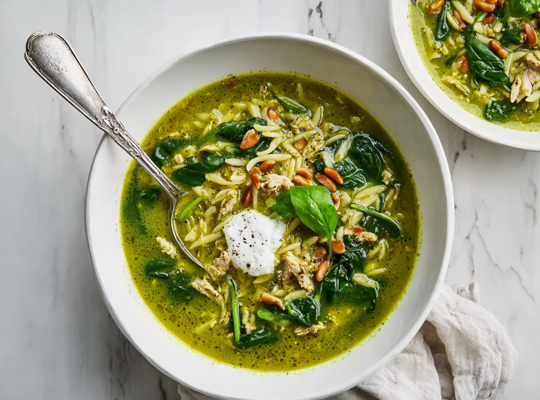 Italiaanse Pesto Kipballetjes Soep