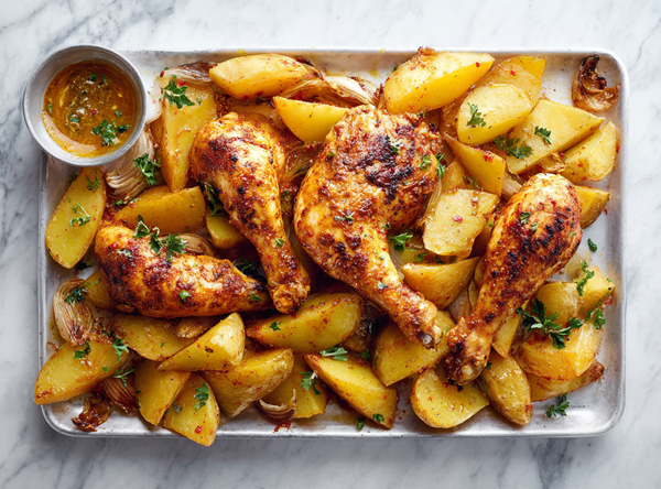 Kip uit de Oven met Knapperige Aardappels - recept van The Spice Club