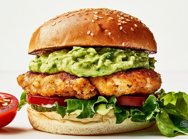 Chicken Burger met Avocado Spread en Basilicum Mayo - recept van The Spice Club