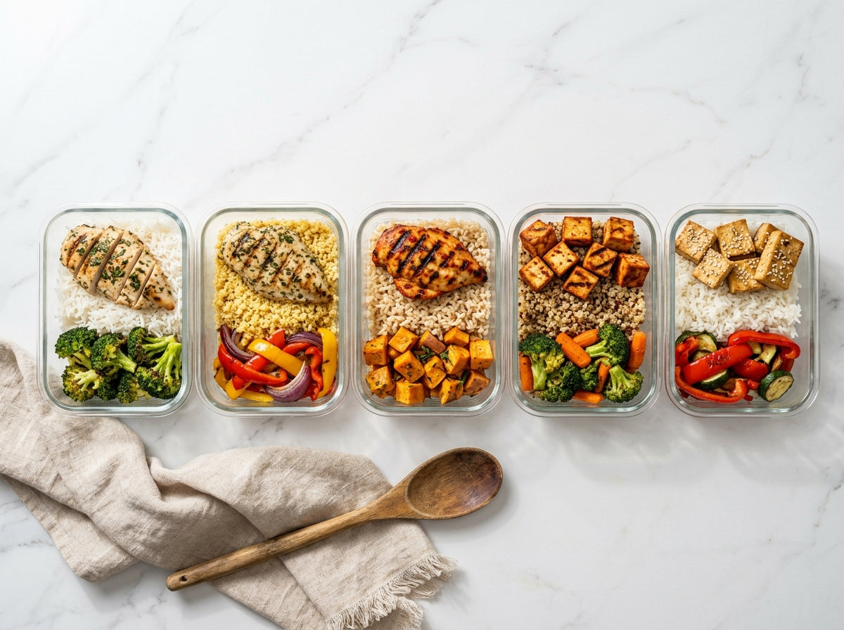 Mealprep Zoutarm Avondeten — 5 Dagen Vooruit Klaarmaken - recept van The Spice Club