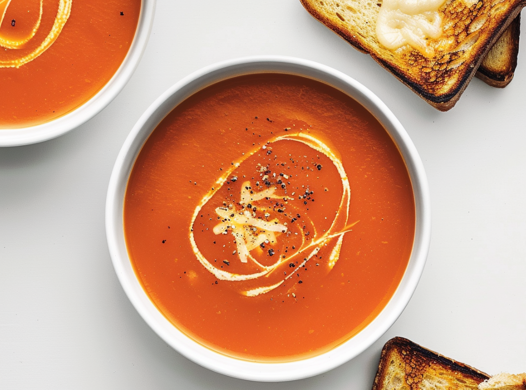 Tomaten Soep met Kaas Toast