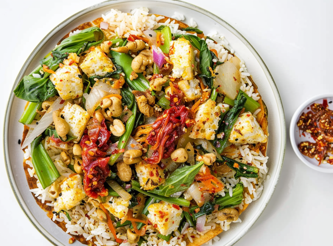 Crunchy Fried Rice met Kimchi & Pak Soi