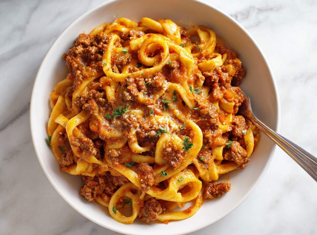 Snelle pasta bolognese