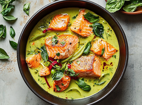 Groene Curry met Zalm