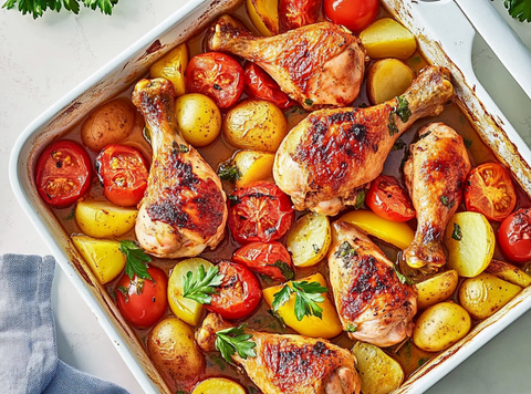 Piri Piri Kip met Aardappeltjes en Tomaat
