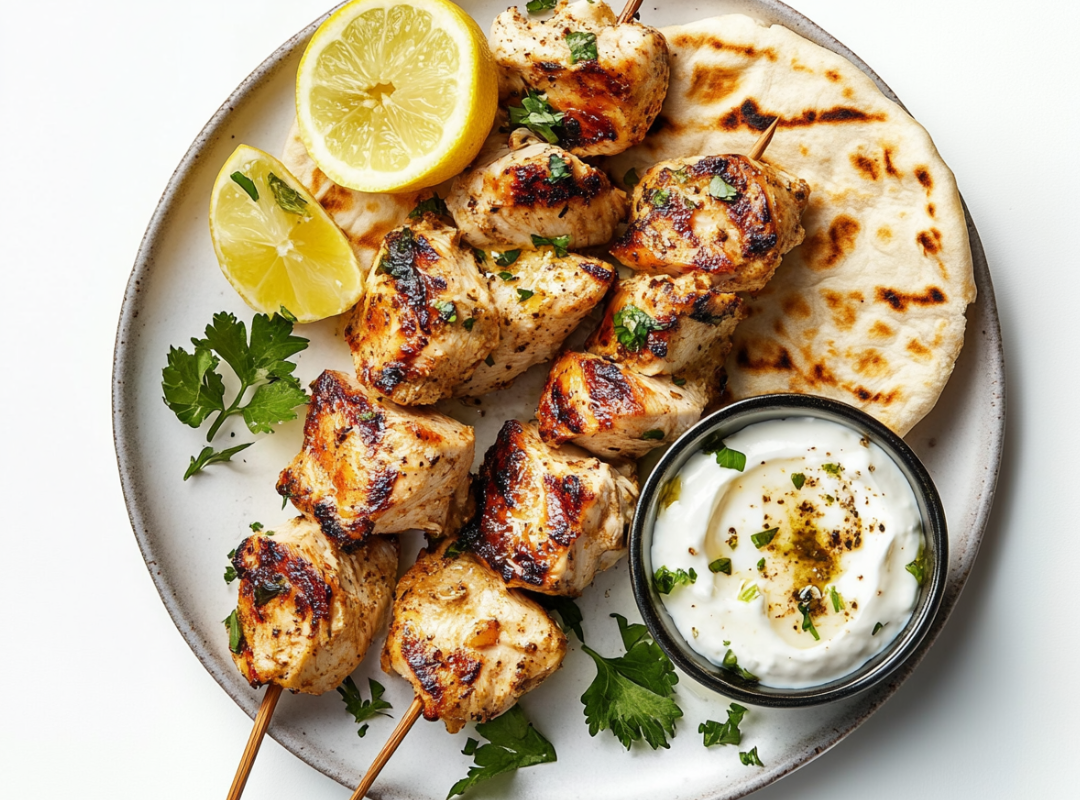 The Spice Club Souvlaki met Zelfgemaakte Tzatziki