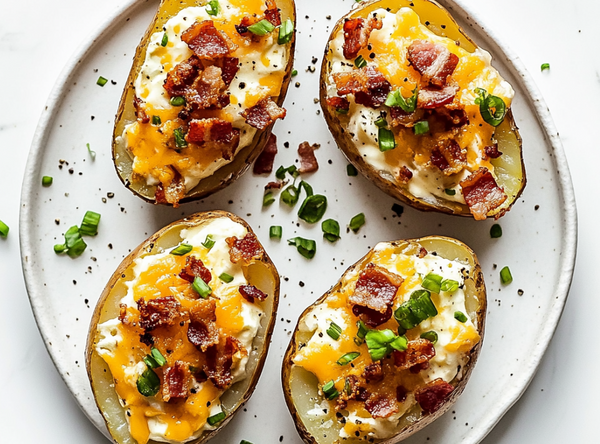 Gebakken Aardappels met Kaas en Spekjes - recept van The Spice Club