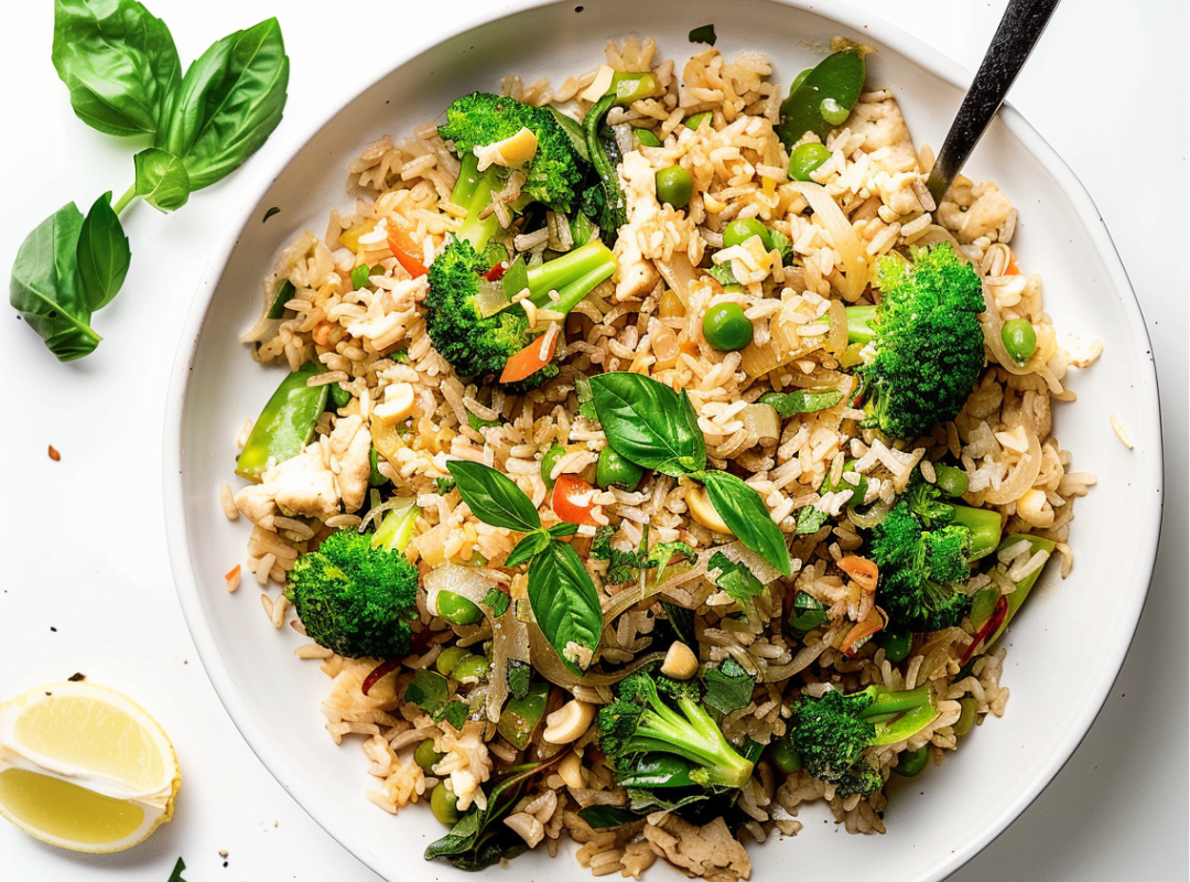 Thaise Fried Rice met Basilicum