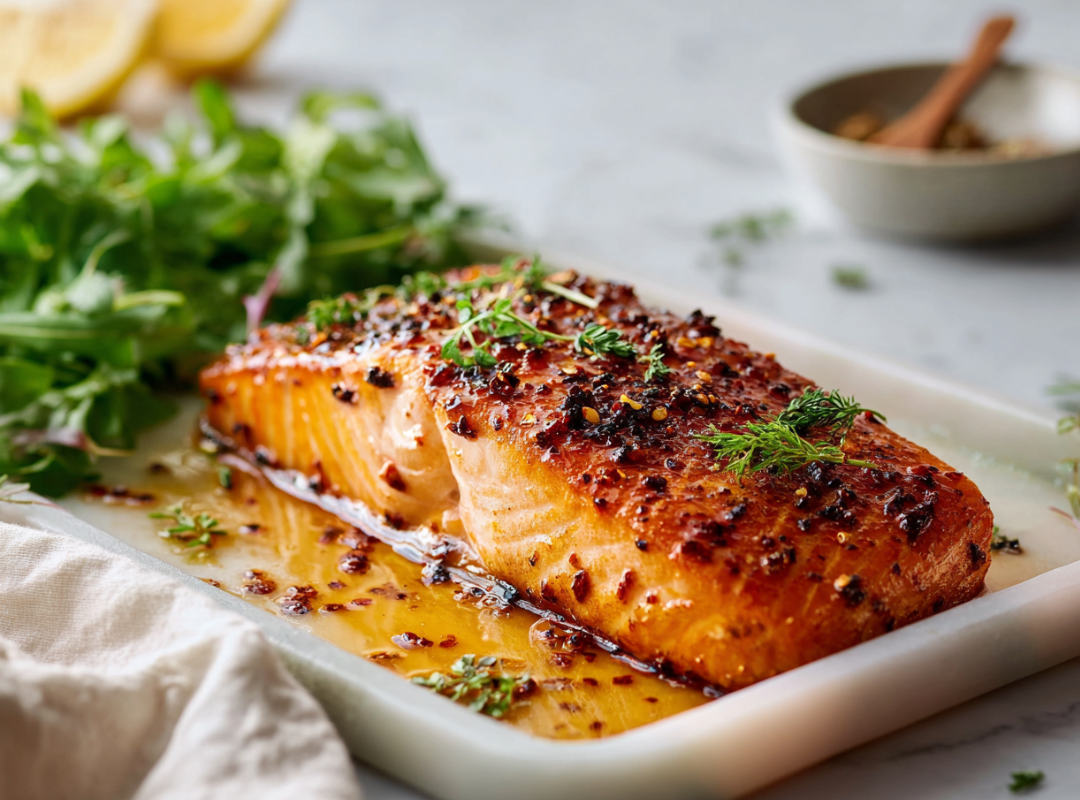 Geroosterde everything bagel zalm met honing - recept van The Spice Club
