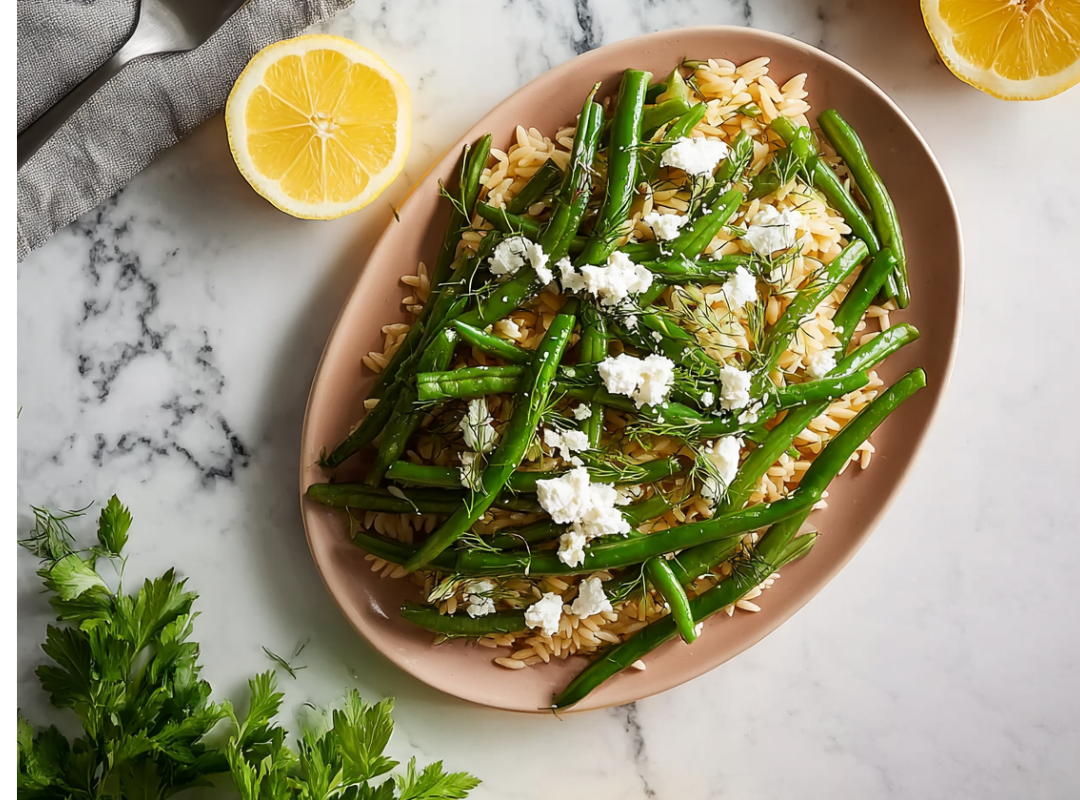 Boontjes met Orzo, Limoen en Feta
