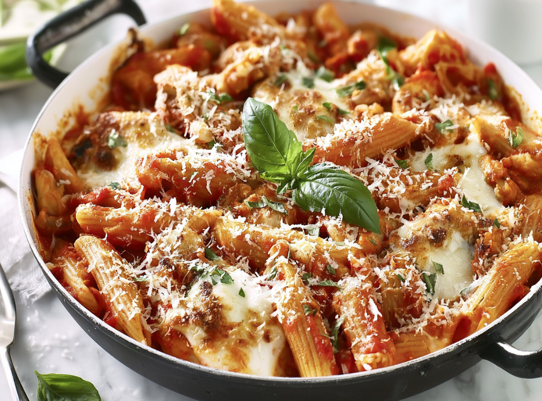 Chicken Parmesan Pasta uit 1 Pan