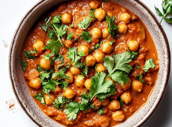 Vega tikka masala curry met kikkererwten - recept van The Spice Club