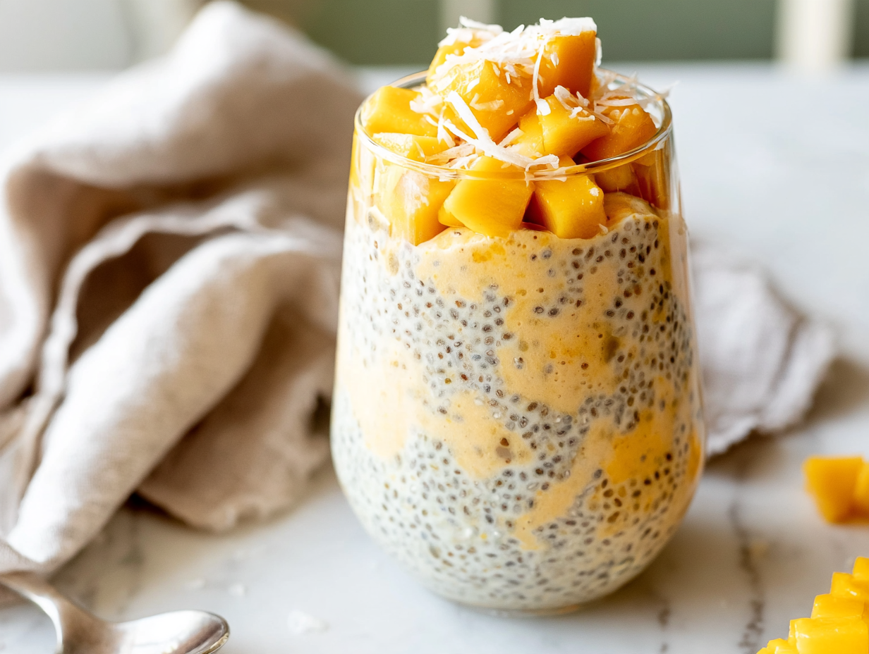 Chiapudding met Mango en Kokos