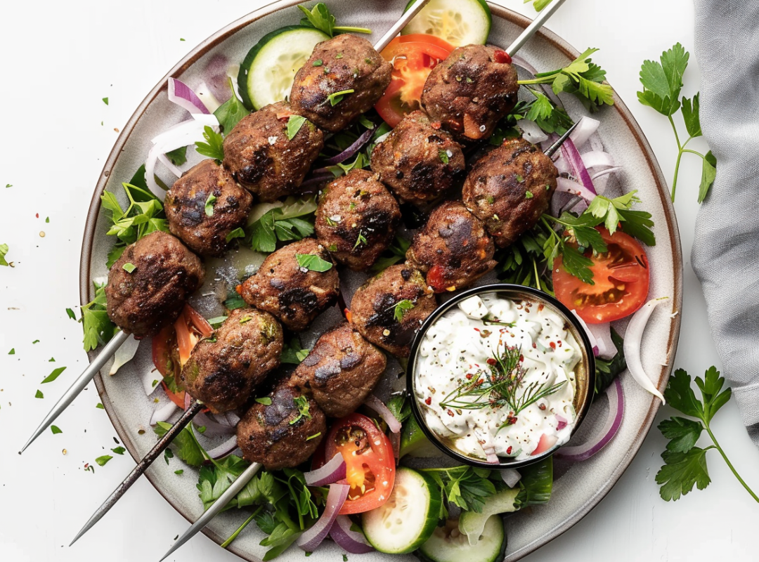 Kofta Kebab met tzatziki