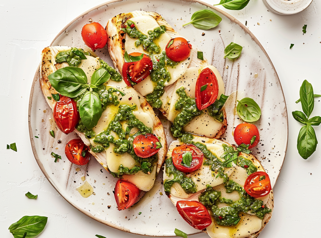 Pesto Chicken Bruschetta Keto Versie