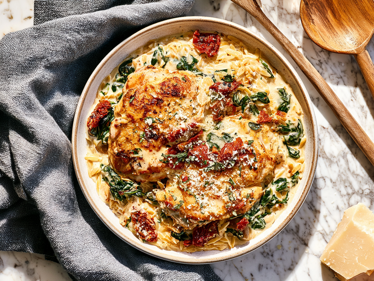 Romige Toscaanse Kip met Orzo