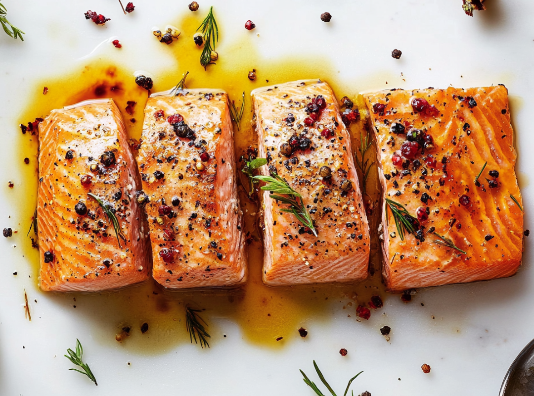 Geroosterde Zalm met Komkommer Salade