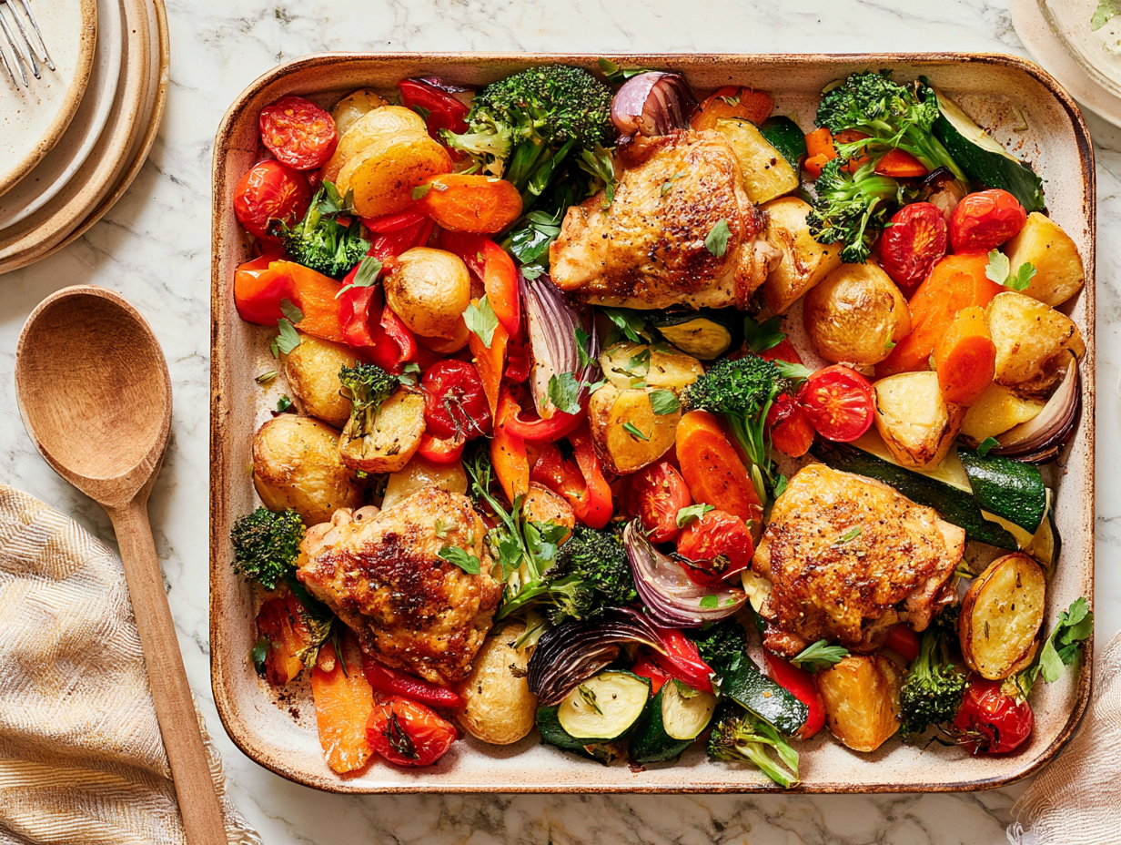 1-Pans Kip uit de Oven met Krieltjes en Groenten