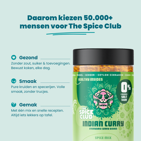 Indiase Curry Allround - Indiase kruidenmix, 100% natuurlijk, zoutvrij - sfeerbeeld | The Spice Club