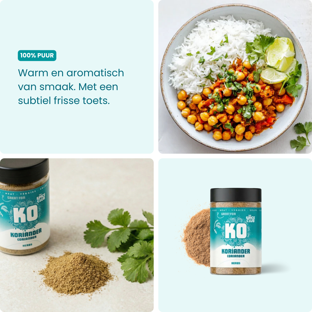 Koriander Gemalen - kruiden - verpakking | The Spice Club