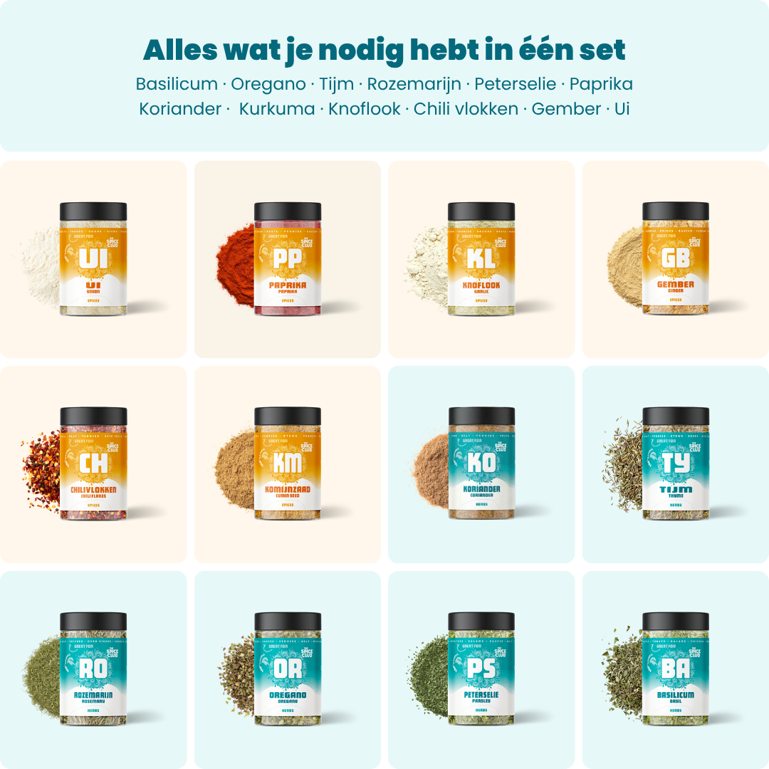 Kruiden & Specerijen Essentials · 12-Pack