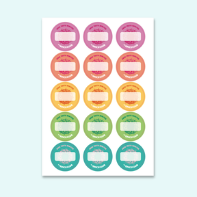 The Spice Club Stickervel · 15 Labels